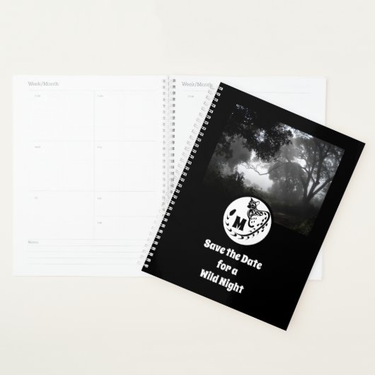 Grootschalig gepotte Silhouette Monogram foto Planner (Display)