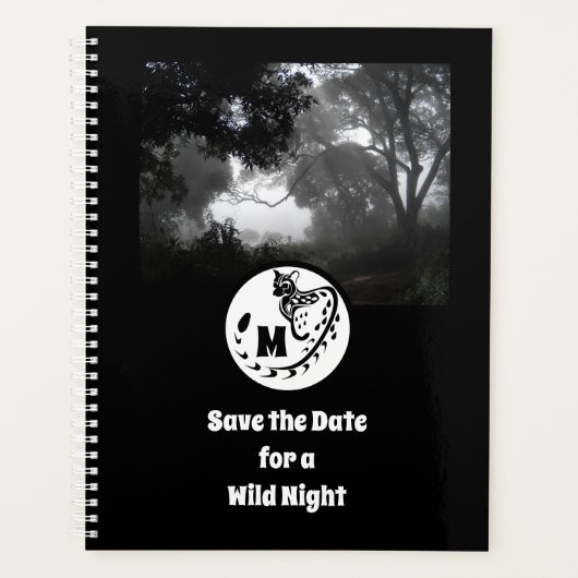 Grootschalig gepotte Silhouette Monogram foto Planner (Voorkant)