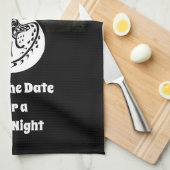 Grootschalig gepotte Silhouette Monogram foto Theedoek (Quarter Fold)