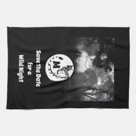 Grootschalig gepotte Silhouette Monogram foto Theedoek