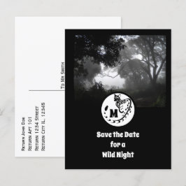 Grootschalig gepotte Silhouette Monogram foto Uitnodiging Briefkaart