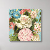 Grootschalige bloemenarrangement vierkant canvas afdruk (Voorkant)