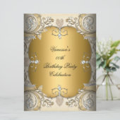Grootschalige feestdag Sepia Coffee Gold Kaart (Staand voorkant)