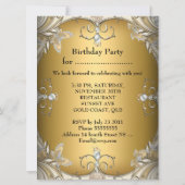 Grootschalige feestdag Sepia Coffee Gold Kaart (Achterkant)