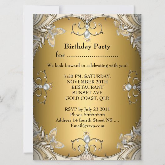 Grootschalige feestdag Sepia Coffee Gold Kaart (Achterkant)