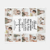 Grootschalige gepersonaliseerde gedicht fotocollag fleece deken (Voorkant (Horizontaal))