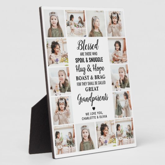 Grootschalige gepersonaliseerde gedicht fotocollag fotoplaat (Zijkant)