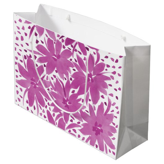 Grootschalige, speciaal voor meisjes bestemde, roz groot cadeauzakje (Achterkant Gekanteld)