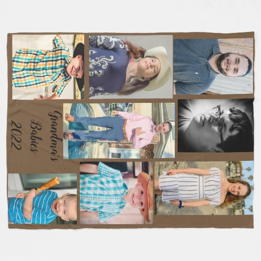 Grootschalige tapebanket, voeg uw eigen foto's toe fleece deken (Voorkant (Horizontaal))