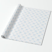 Grootschattige Blauwe Strik Bulk Inpakpapier Rolle (Uitgerold)
