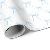 Grootschattige Blauwe Strik Bulk Inpakpapier Rolle (Rol Hoek)