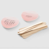 Grootse dag op weg naar koraalbestemming bruiloft handwaaier (Niet-gemonteerd)