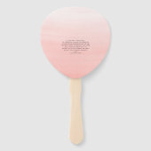 Grootse dag op weg naar koraalbestemming bruiloft handwaaier (Achterkant)