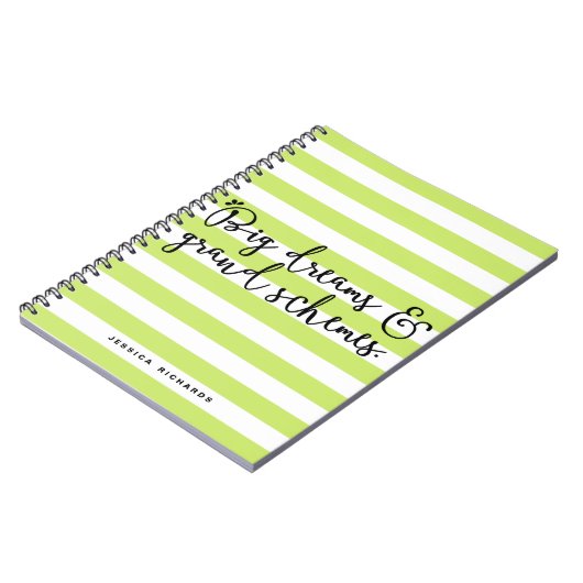 Grootse dromen en grote schema's Aangepast Notitie Notitieboek (Linkerzijde)