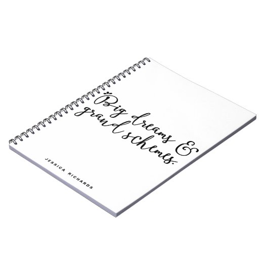 Grootse dromen en grote schema's Aangepast Notitie Notitieboek (Linkerzijde)