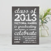 Grootse en gedurfde grijze kartonnen typografie mo kaart (Staand voorkant)