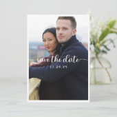 Grootse fotokalligrafie bespaart de datum save the date (Staand voorkant)