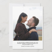 Grootse fotokalligrafie bespaart de datum save the date (Achterkant)