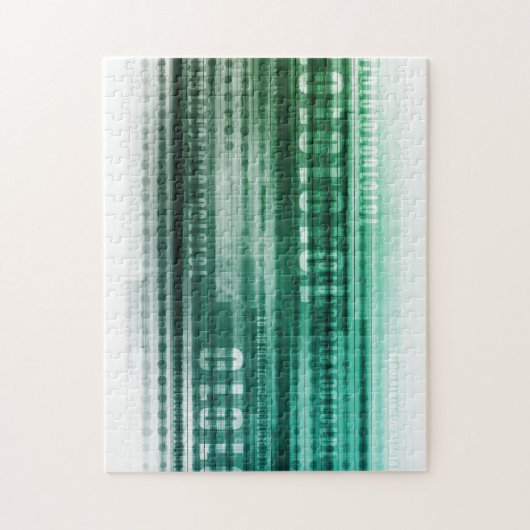 Grootse gegevens en cloud computing legpuzzel (Verticaal)