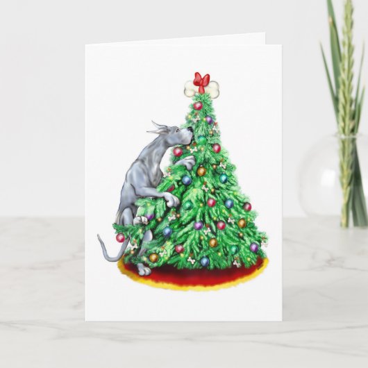 Grootse kerstfeestdoelen blauw feestdagen kaart (Voorkant)