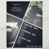 Grootse moderne geometrische autowrakken en detail flyer (Achterkant)