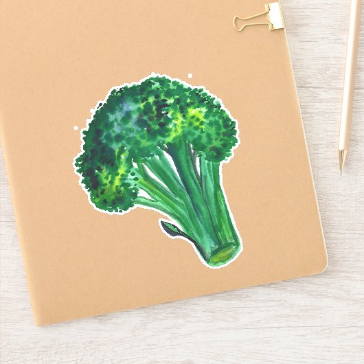 Grootse mooie Broccoli Waterverf kunst Sticker (Notitieboek)