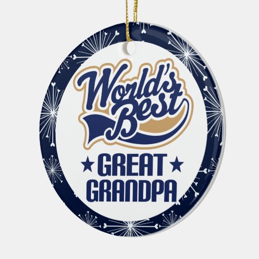 Grootse opa (wereldwijd het beste) kerstcadeau keramisch ornament (Links)