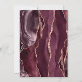 Grootse opening Burgundy Roze Goud Agaat Kaart (Achterkant)