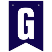 Grootse Opening Donkerblauw en Wit Uw Logo Hier Vlaggetjes (Tweede vlag)