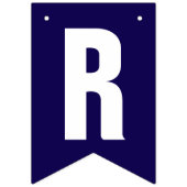 Grootse Opening Donkerblauw en Wit Uw Logo Hier Vlaggetjes (Derde vlag)