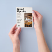 Grootse opening elegante redactionele foto flyer (Hand)