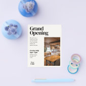 Grootse opening elegante redactionele foto flyer (Enkel)