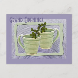 Grootse Opening Groene Spiraal Mokken Munt Takjes  Briefkaart