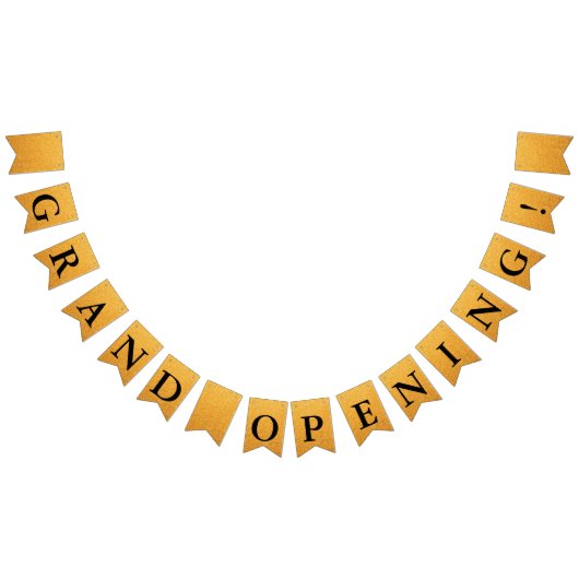 Grootse Opening Nep Goud Glitter Vlaggetjes (Alle)