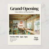 Grootse Opening Retro Editorial Foto Flyer (Voorkant)