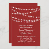 Grootse opening Twinkelende lichten rood Kaart (Voorkant / Achterkant)