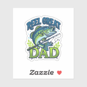 Grootse Vader Baars Vissen Vintage Vector Design_ Sticker
