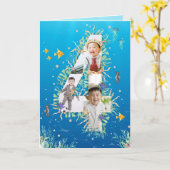 Grootse vierde verjaardag onder het Zee Foto Colla Kaart (Gele Bloem)