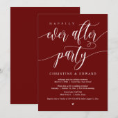 Grootse vlucht, Happily Ever After-feest, bordeaux Kaart (Voorkant / Achterkant)