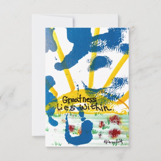 Grootsheid ligt binnen bedankkaart (Voorkant)