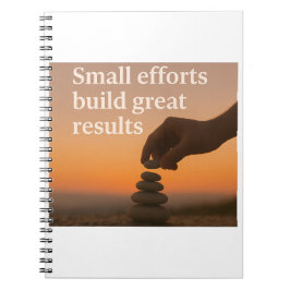 Grootsheid stap voor stap bereiken notitieboek