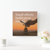 Grootsheid stap voor stap bereiken vierkante klok (Huis)