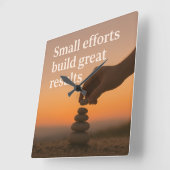 Grootsheid stap voor stap bereiken vierkante klok (Hoek)