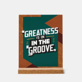 Grootsheid zit in de groove acryl bord (Voorkant)