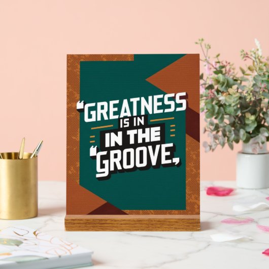 Grootsheid zit in de groove acryl bord (Huwelijk)