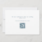 Grootsmillennial Bloemmotief QR Code Huwelijk Save The Date (Achterkant)