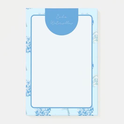 Grootsmillennial Schilderachtige Hydrangea Aanpasb Post-it® Notes (Voorkant)