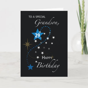 Grootson 29th Birthday Star Inspirerend Black Kaart