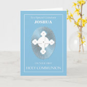 Grootson aangepaste naam communiqué blauw met krui kaart (Gele Bloem)