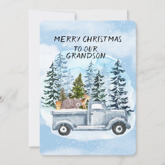 Grootson Blue Truck Kerstboom en dieren (Voorkant)